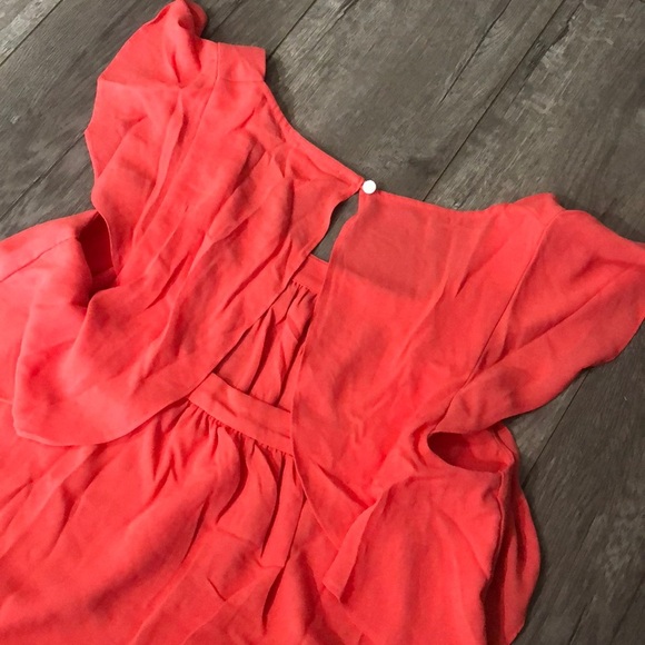 Anthropologie meadow rue coral blouse 4 - Picture 5 of 5